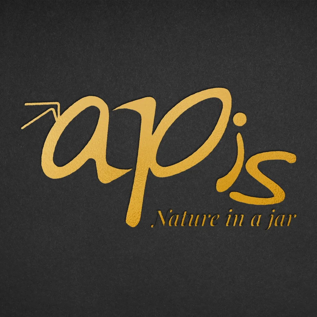 Golden stamping logo Logo APIS