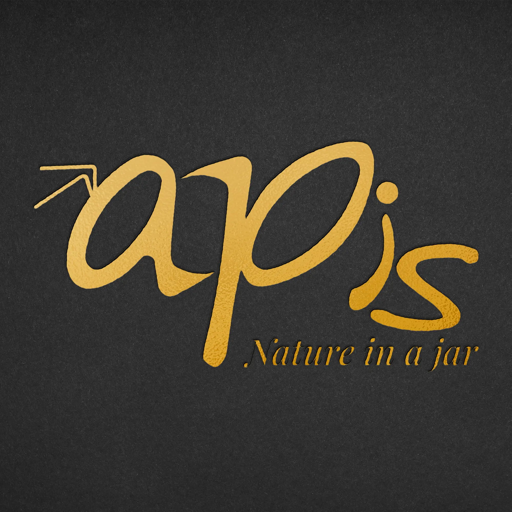 Golden stamping logo Logo APIS